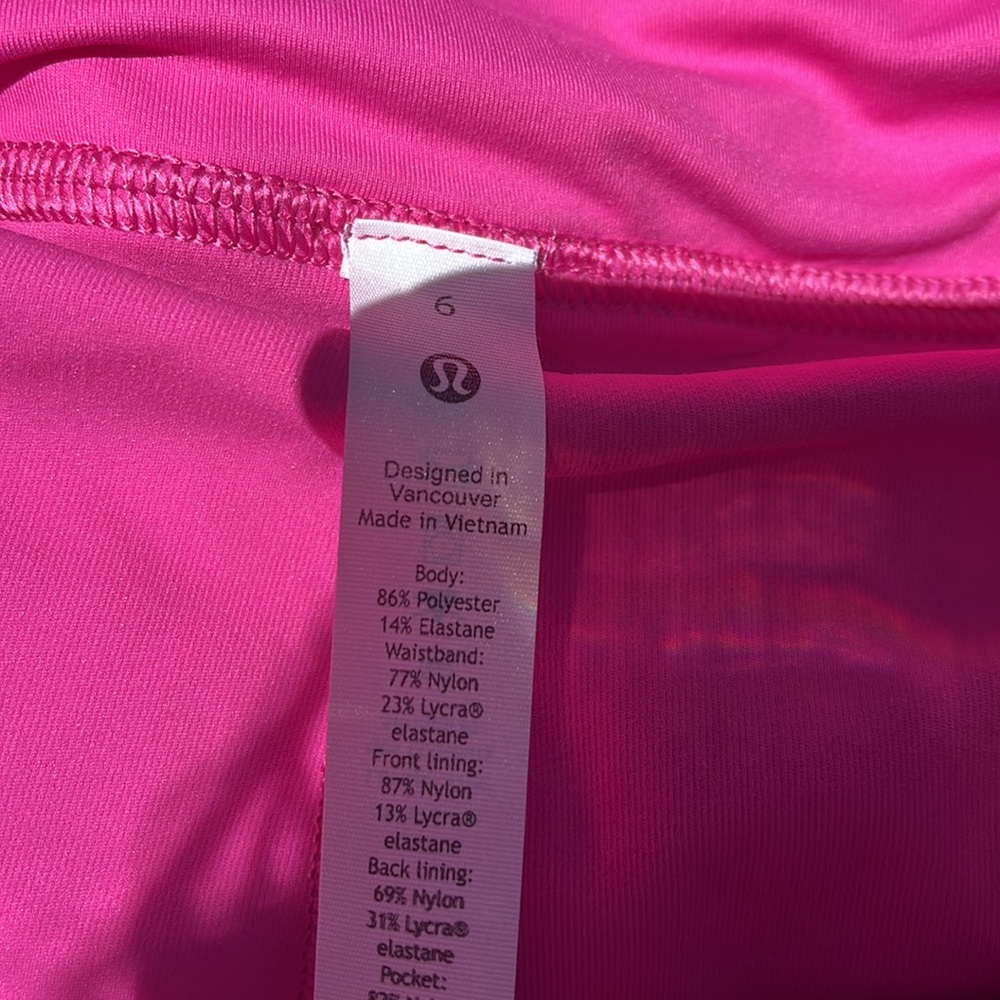 lululemon sonic pink pace rival skirt 12’ - Picture 4 of 5